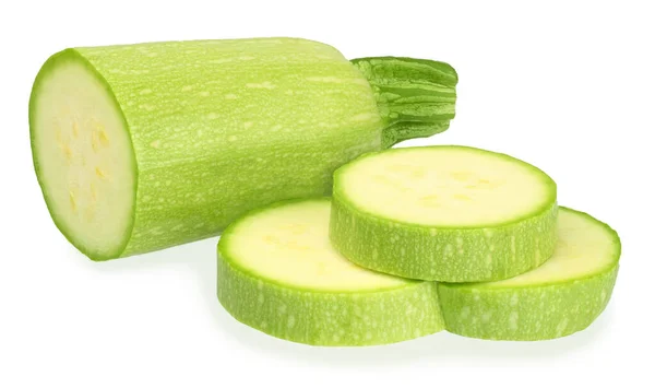 Zucchini Isolerad Vit Bakgrund — Stockfoto