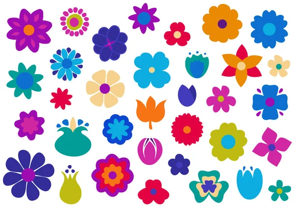 Big set random stickers elements like flower Vector Image