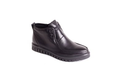 Studio, üzerinde beyaz izole atış şık deri çizmeler