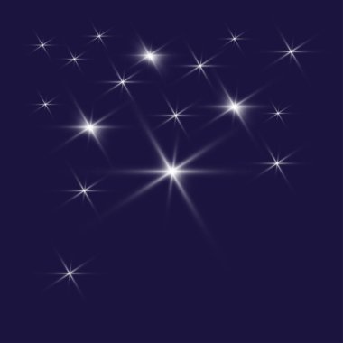 Kıvılcımlar özel bir ışıkla parlar. Vektör ışıldıyor. Düğün soyut deseni. Parlak yıldız..