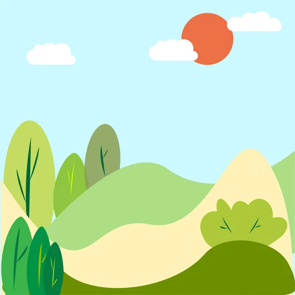 Paisaje de fondo, primavera — Vector de stock