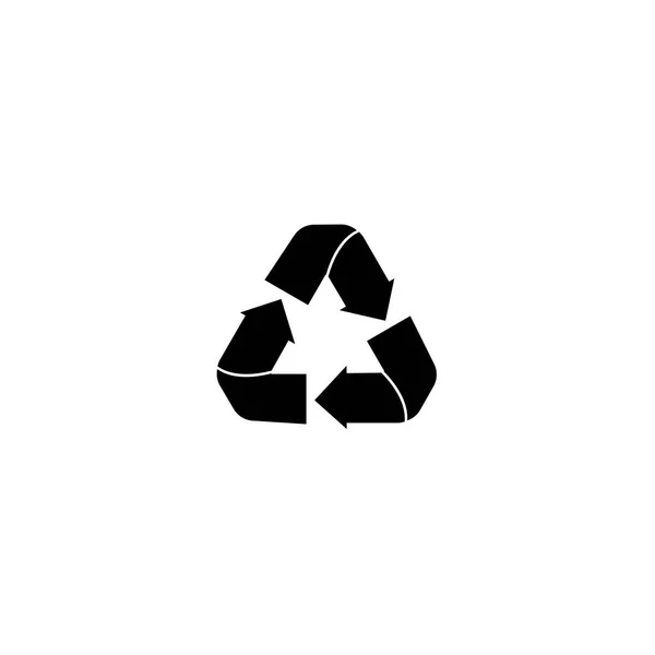 Reciclar símbolo. Protección del medio ambiente. Icono de vector plano, logotipo — Archivo Imágenes Vectoriales