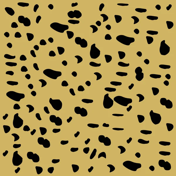 ダルマチアのパターン。水平背景、黒い混沌としたスポットが強調表示 — ストックベクタ