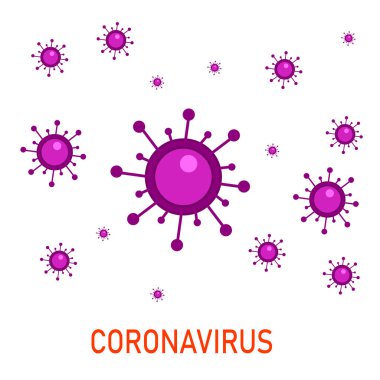 Corona Virüsü şablon arka planı, afiş, poster için iyidir