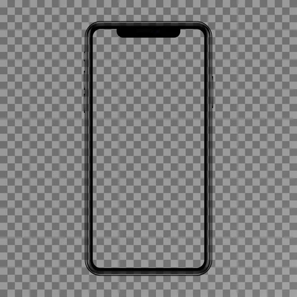 Gerçekçi cep telefonu modeli. Dokunmatik ekran akıllı telefon kavramı