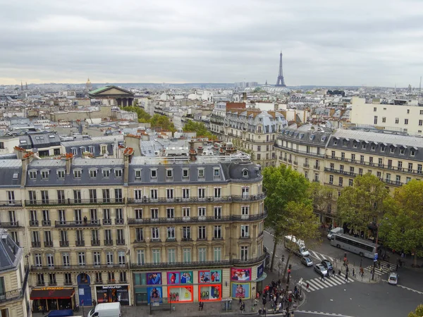 Uitzicht Parijs Vanuit Lucht Aan Een Straat Parijs Frankrijk Verlaten — Stockfoto