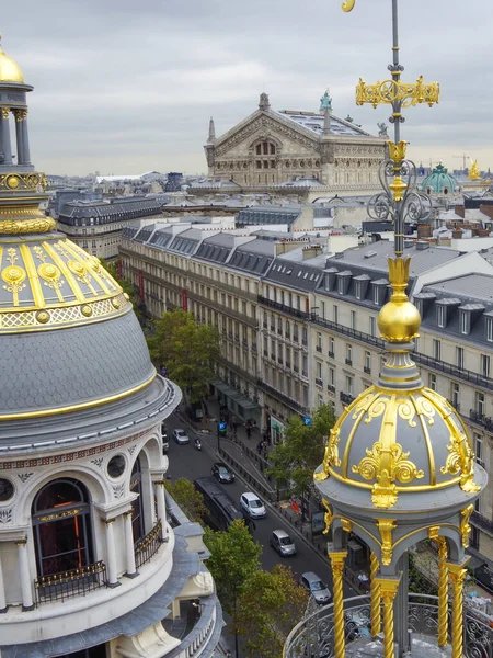 Uitzicht Parijs Vanuit Lucht Aan Een Straat Parijs Frankrijk Verlaten — Stockfoto