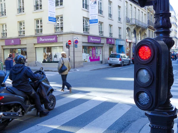 Aan Een Straat Parijs Frankrijk Verlaten Geen Toeristen Zelfisolatie Quarantaine — Stockfoto