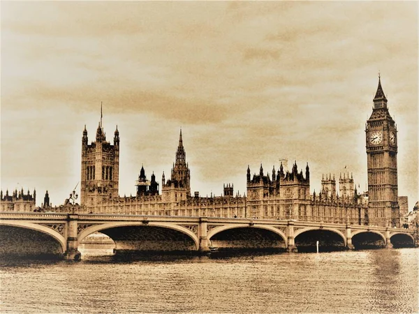 Engeland Londen Westminster Big Ben — Stockfoto