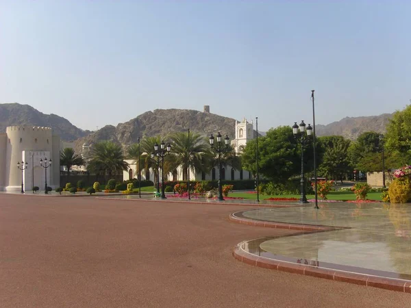 Oman Muscat Capitale Rocciosa Riva Mare — Foto Stock