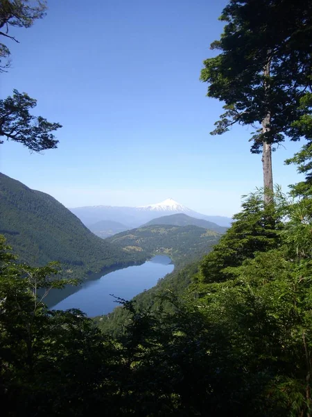 Lago Natureza Vulcão Montanha Vulcânica — Fotografia de Stock