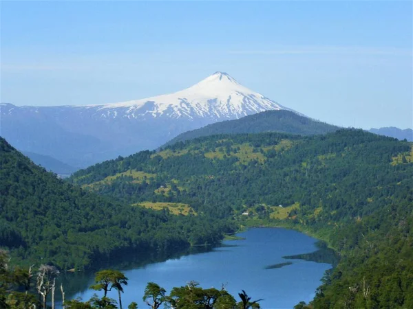 Lago Natureza Vulcão Montanha Vulcânica — Fotografia de Stock