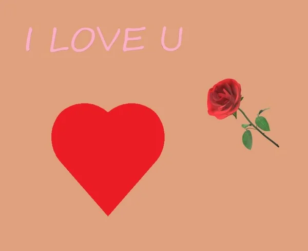 Valentine Card Hearts — Stock Photo, Image