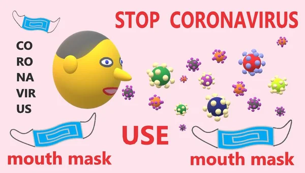 Σταματήστε Coronavirus Την Υγεία Τον — Φωτογραφία Αρχείου