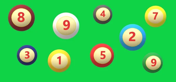 Numéros Loto Billard Snooker Loterie — Photo