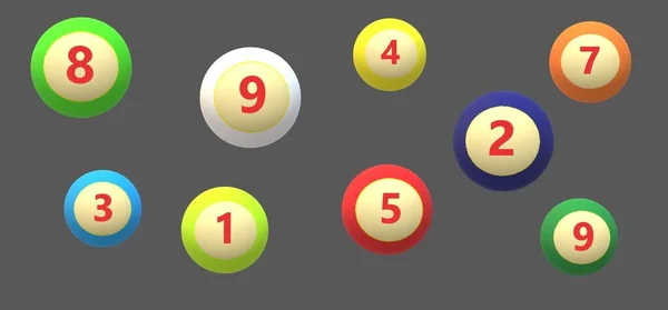 Numery Loteria Bilard Bilard Snooker — Zdjęcie stockowe