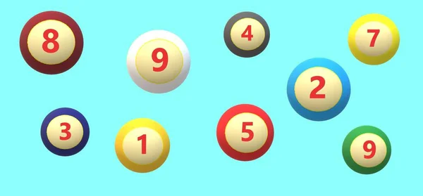 Lotto Pool Numbers Billiard Lotery Snooker — Stock Photo, Image