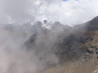 dağ bulutları göl tepeleri gökyüzü