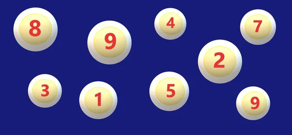 Lotto Pool Numbers Billiard Lotery Snooker — Stock Photo, Image