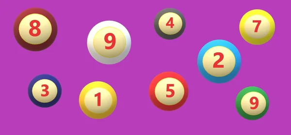 Lotto Pool Numbers Billiard Lotery Snooker — Stock Photo, Image