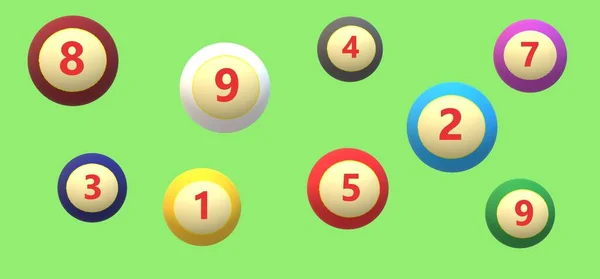 Lotto Pool Zahlen Billard Lotterie Snooker — Stockfoto