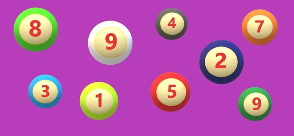 Lotto Piscina Numeri Biliardo Loto Snooker — Foto Stock