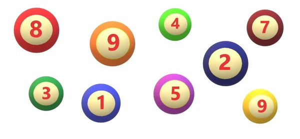 Lotto Zwembad Nummers Biljart Loterij Snooker — Stockfoto