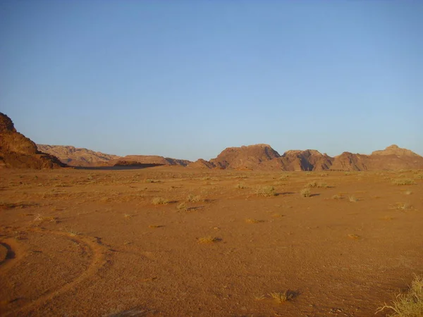 Deserto Tabela Montanhas Areia Deserto — Fotografia de Stock