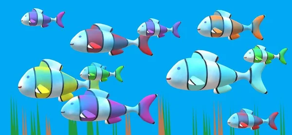 Farben Fische Aquatisches Meerwasser — Stockfoto