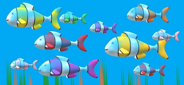 Colours Fishes Aquatic Sea Water — Stock Photo, Image