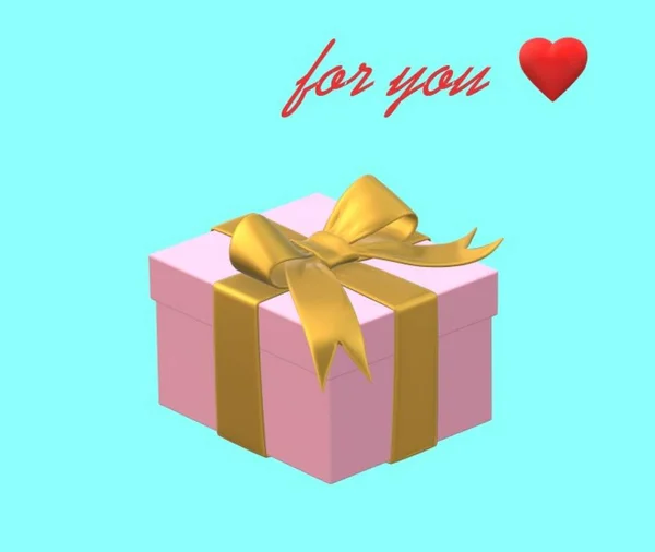 Gift Box Heart — Stock Photo, Image