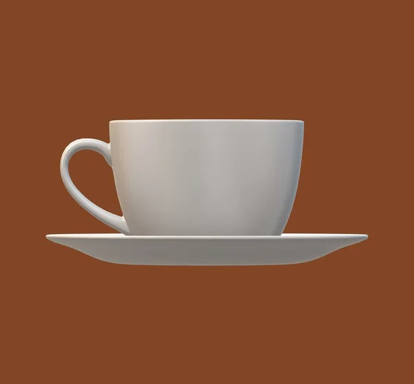 Egy Csésze Kávé Egy Csészealjon — Stock Fotó