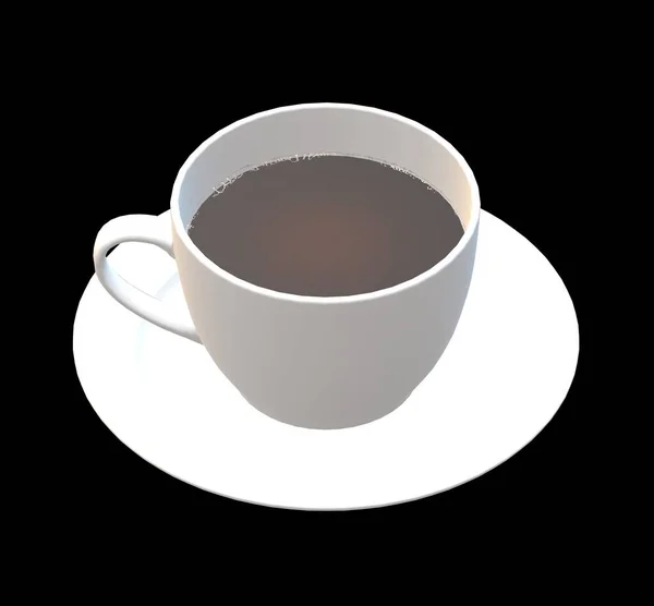 Чашка Кофе Блюдце — стоковое фото