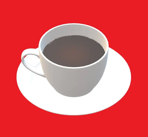 Tasse Kaffee Auf Einer Untertasse — Stockfoto