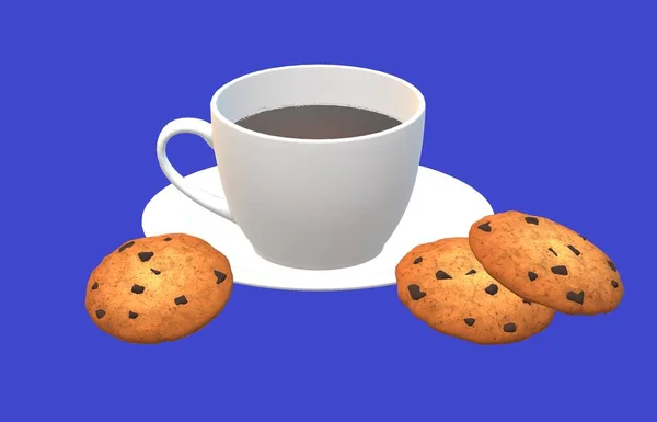 Taza Café Galletas — Foto de Stock