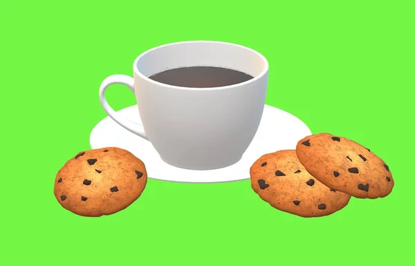 Taza Café Galletas — Foto de Stock