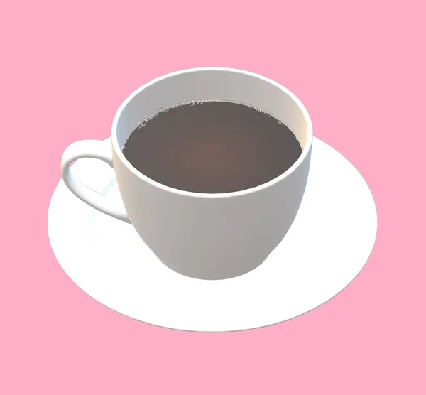 Tasse Kaffee Auf Einer Untertasse — Stockfoto