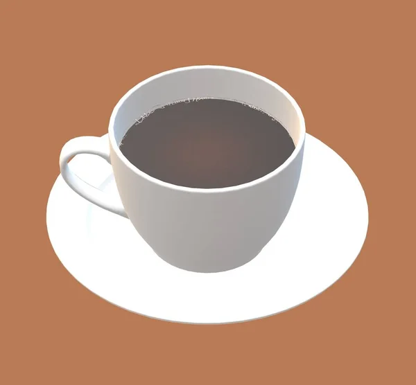 Tasse Kaffee Auf Einer Untertasse — Stockfoto