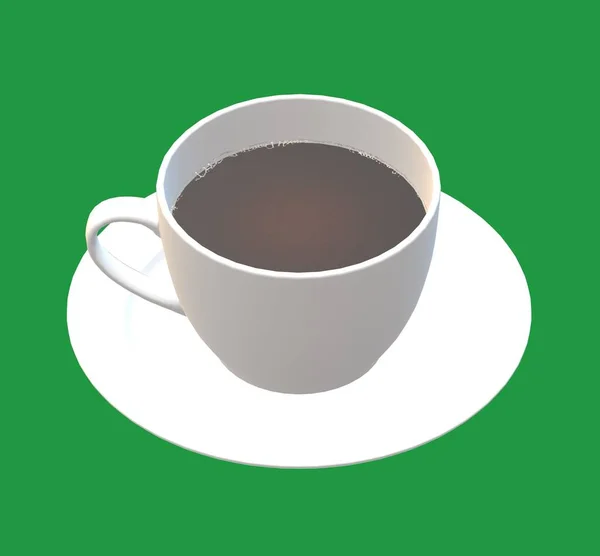 Чашка Кофе Блюдце — стоковое фото