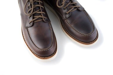 Erkekler kahverengi iş botları