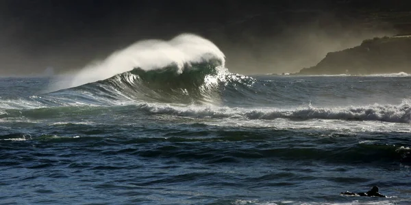 Fale Atlantyckie Piękno Siła Natury — Zdjęcie stockowe
