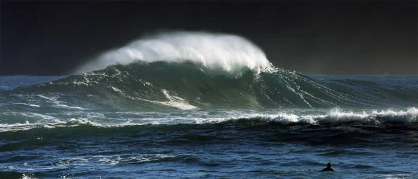 大西洋波浪 美丽与大自然的力量 图库照片