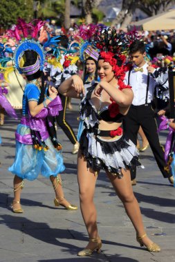 Yıllık karnaval S.C.Tenerife, İspanya, Şubat 2020