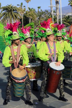 Yıllık karnaval S.C.Tenerife, İspanya, Şubat 2020