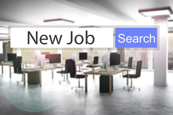 Websearch new job blue search button office 3D Illustration — Stock Photo, Image