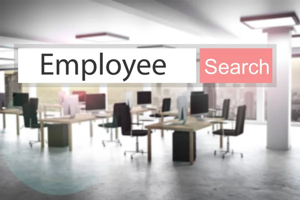 Websearch new red search button employee 3D Illustration — Stock Photo, Image