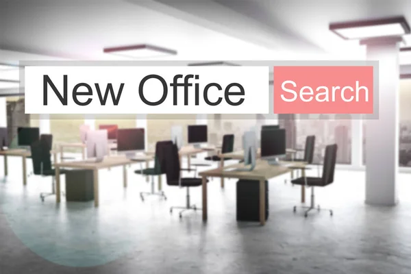 Websearch new red search button office 3D Illustration — Stock Photo, Image