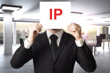 işadamı yüz behind işareti IP gizleme