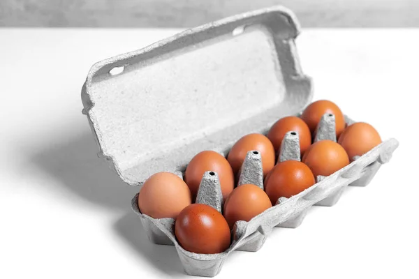 Eier Einer Schachtel — Stockfoto