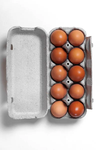 Huevos Una Caja — Foto de Stock